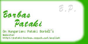 borbas pataki business card